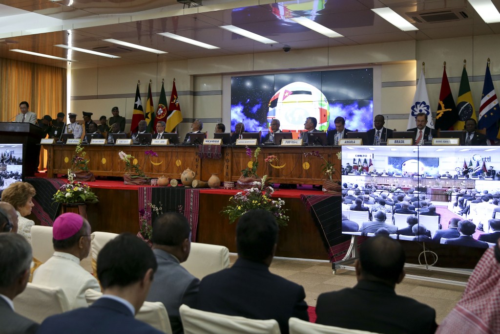 Cerimónia de abertura da X Conferência de Chefes de Estado e de Governo da Comunidade dos Países de Língua Portuguesa (CPLP), em Díli, Timor Leste, 23 de julho de 2014. PAULO NOVAIS/LUSA