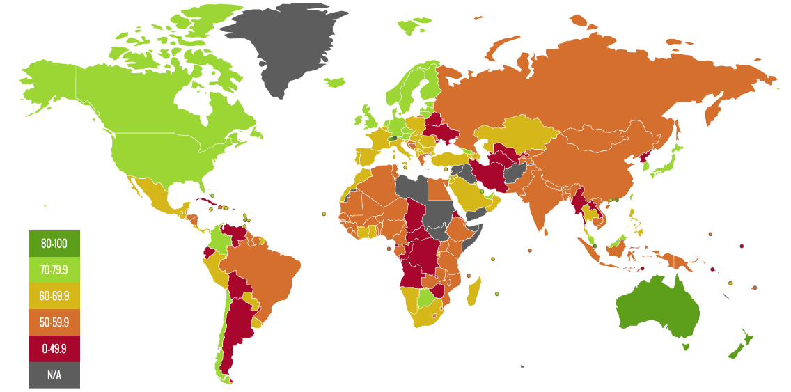 Mapa Liberdade económica