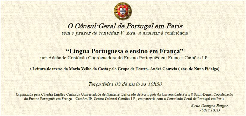 “Língua Portuguesa e ensino em França”