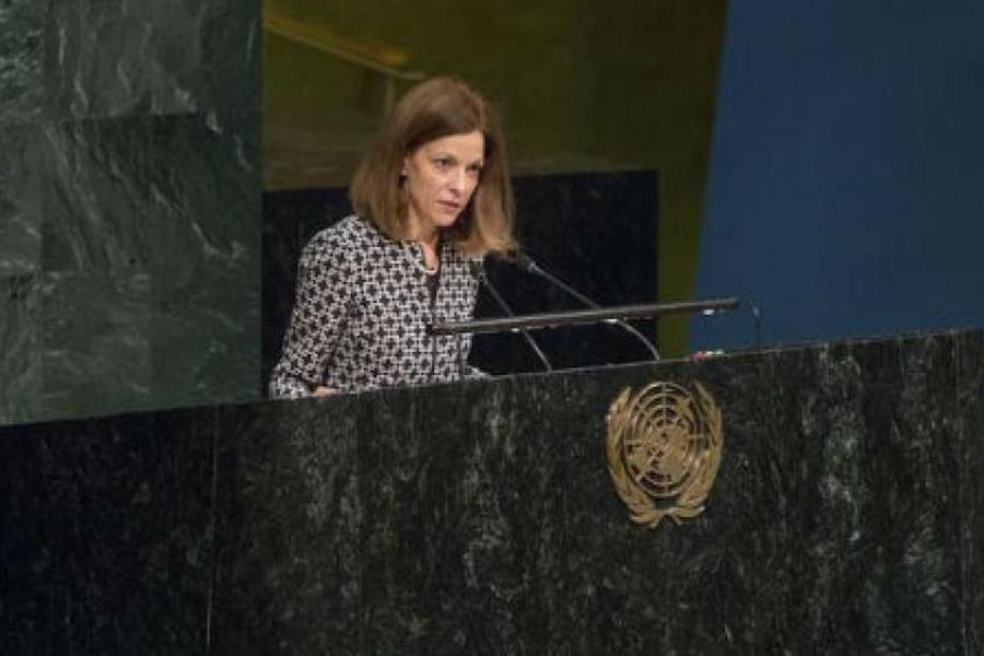 Foi a primeira mulher Vice-representante de Portugal na ONU